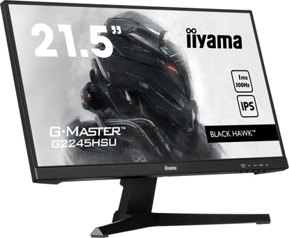 Dark Slate Gray iiyama G-Master G2245HSU-B1 21.5" IPS panel technology, a 100Hz refresh rate, and an ultra-swift 1ms MPRT response time.