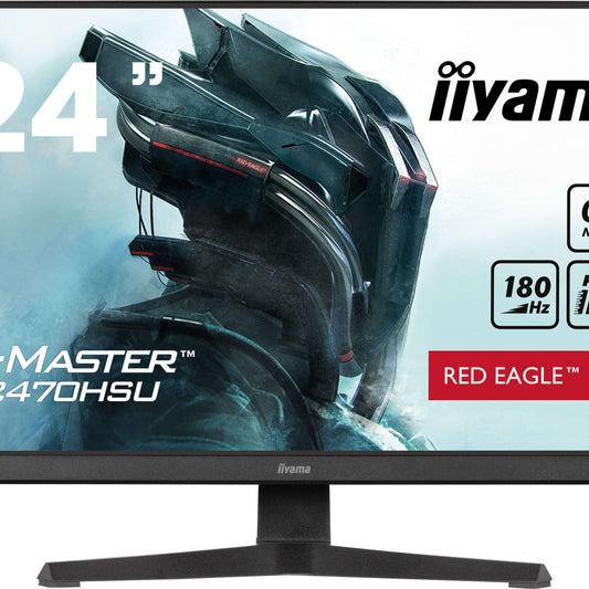 Light Gray iiyama G-Master G2470HSU-B6 Red Eagle 24" Fast IPS 0.2ms 180Hz Gaming Monitor