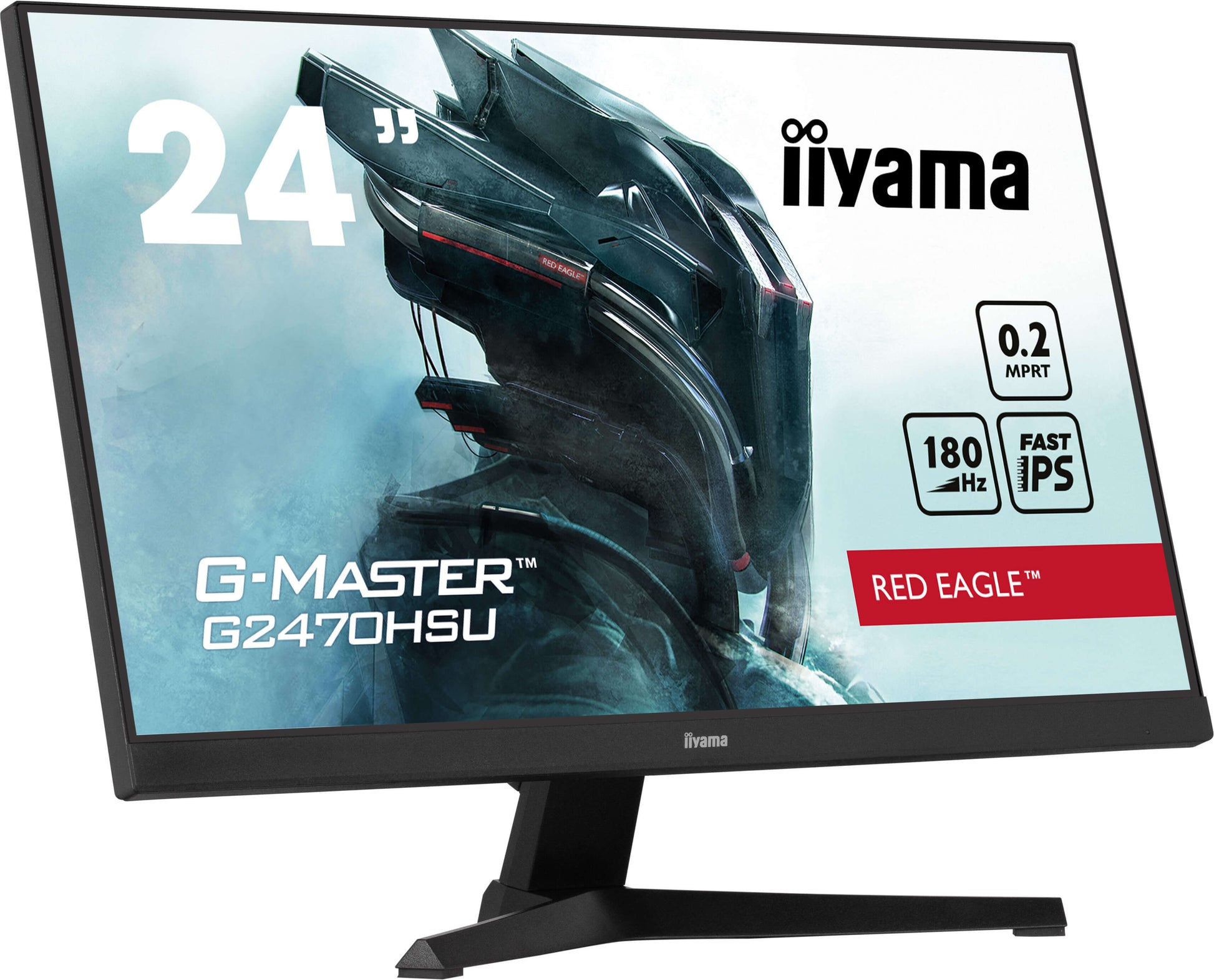 Light Gray iiyama G-Master G2470HSU-B6 Red Eagle 24" Fast IPS 0.2ms 180Hz Gaming Monitor