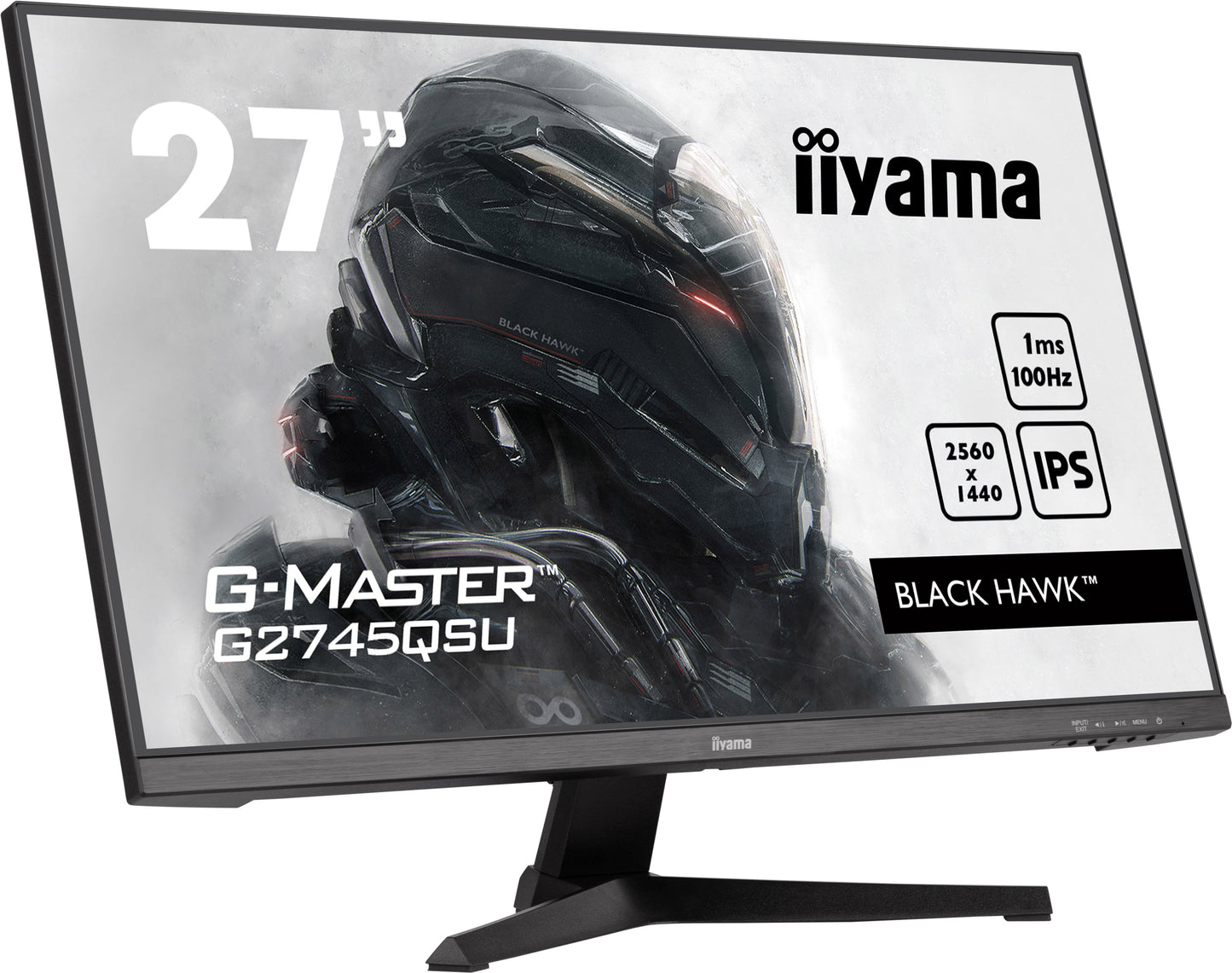 Light Gray iiyama G-Master G2745QSU-B1 Black Hawk 27" IPS 1ms Gaming Monitor