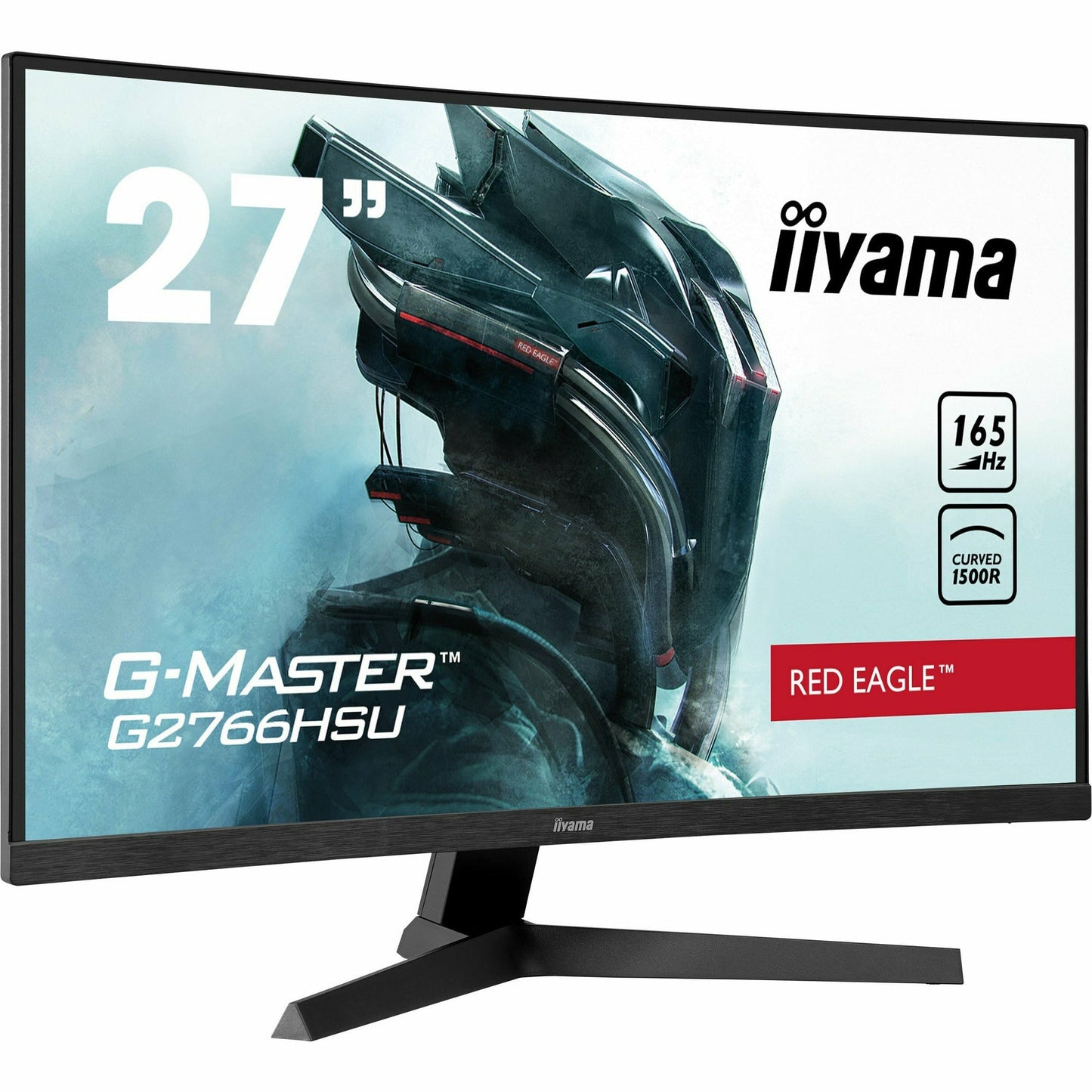 Dark Slate Gray iiyama G-Master G2766HSU-B1 27" 165Hz 1ms 1500R Fixed Stand Curved Gaming Monitor