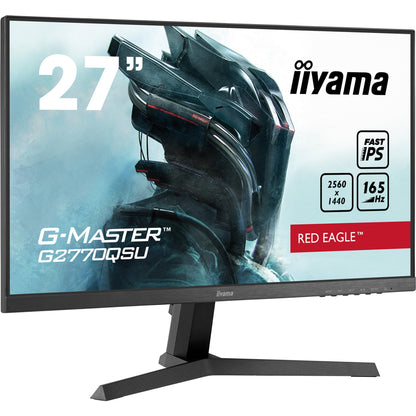 Light Gray Iiyama G-Master G2770QSU-B1 Fast IPS Red Eagle Gaming Monitor with Fixed Stand