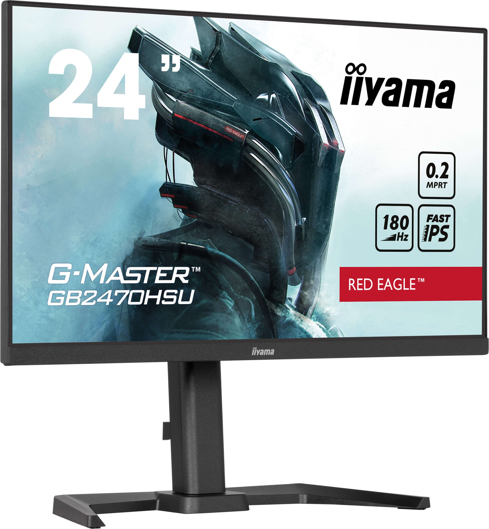 Light Gray iiyama G-Master GB2470HSU-B6 24" Fast IPS 180Hz Gaming Monitor