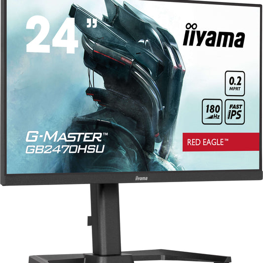 Light Gray iiyama G-Master GB2470HSU-B6 24" Fast IPS 180Hz Gaming Monitor