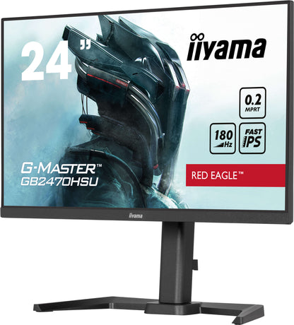 Light Gray iiyama G-Master GB2470HSU-B6 24" Fast IPS 180Hz Gaming Monitor