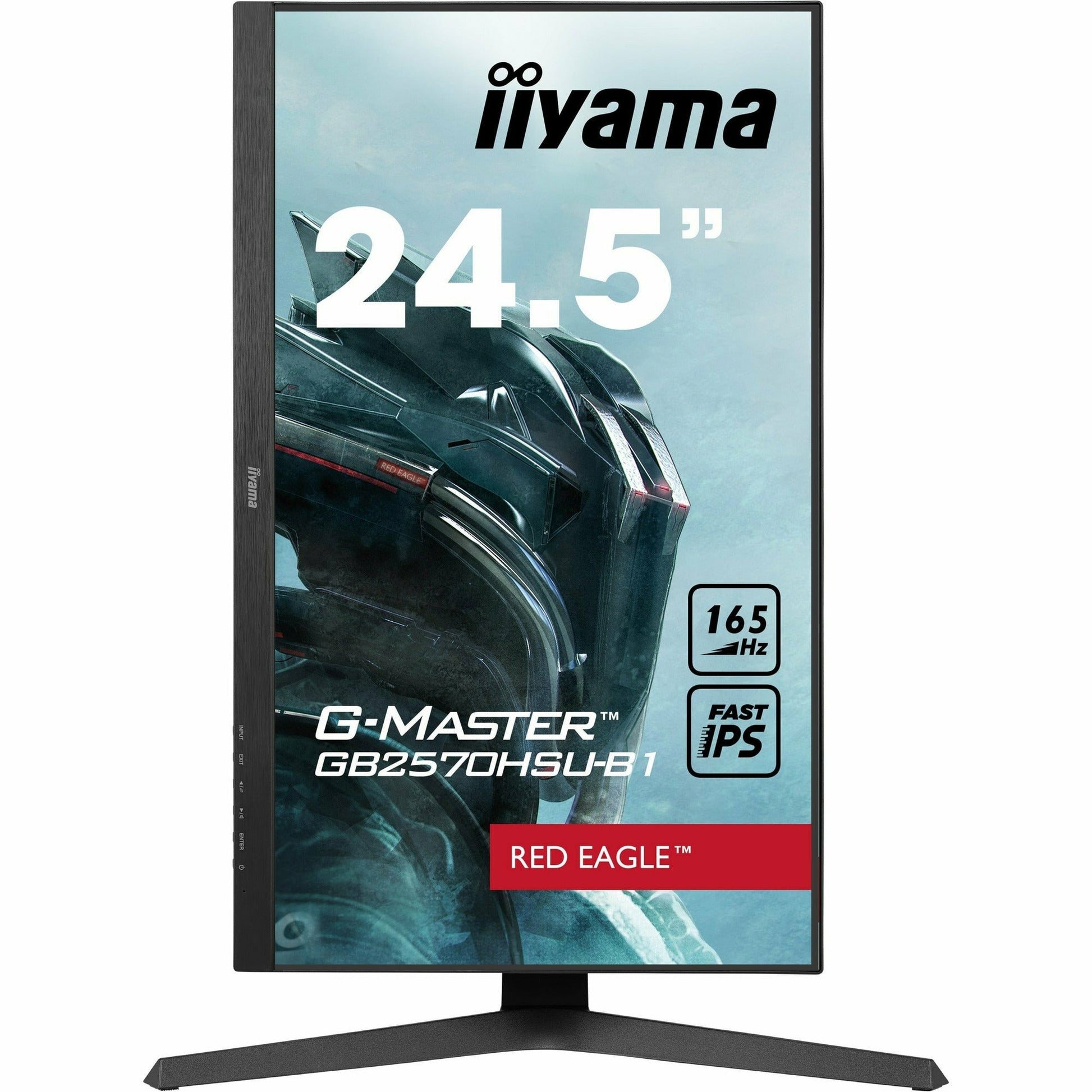 Gray iiyama G-Master GB2570HSU-B1 Red Eagle 25" Fast IPS 0.5ms MPRT 165Hz Refresh Gaming Monitor