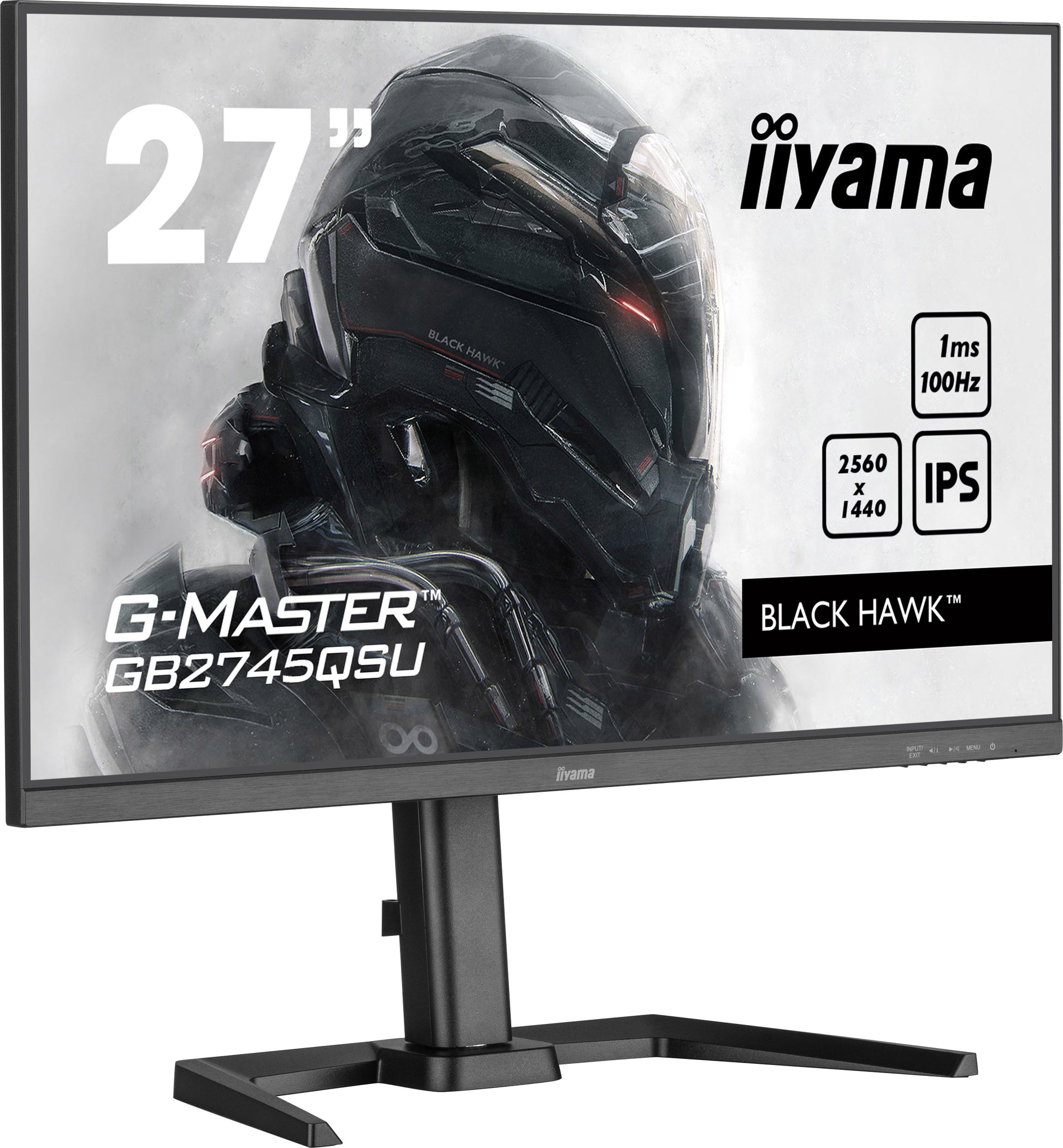 Light Gray iiyama G-Master GB2745QSU-B1 Black Hawk 27" IPS 1ms Gaming Monitor