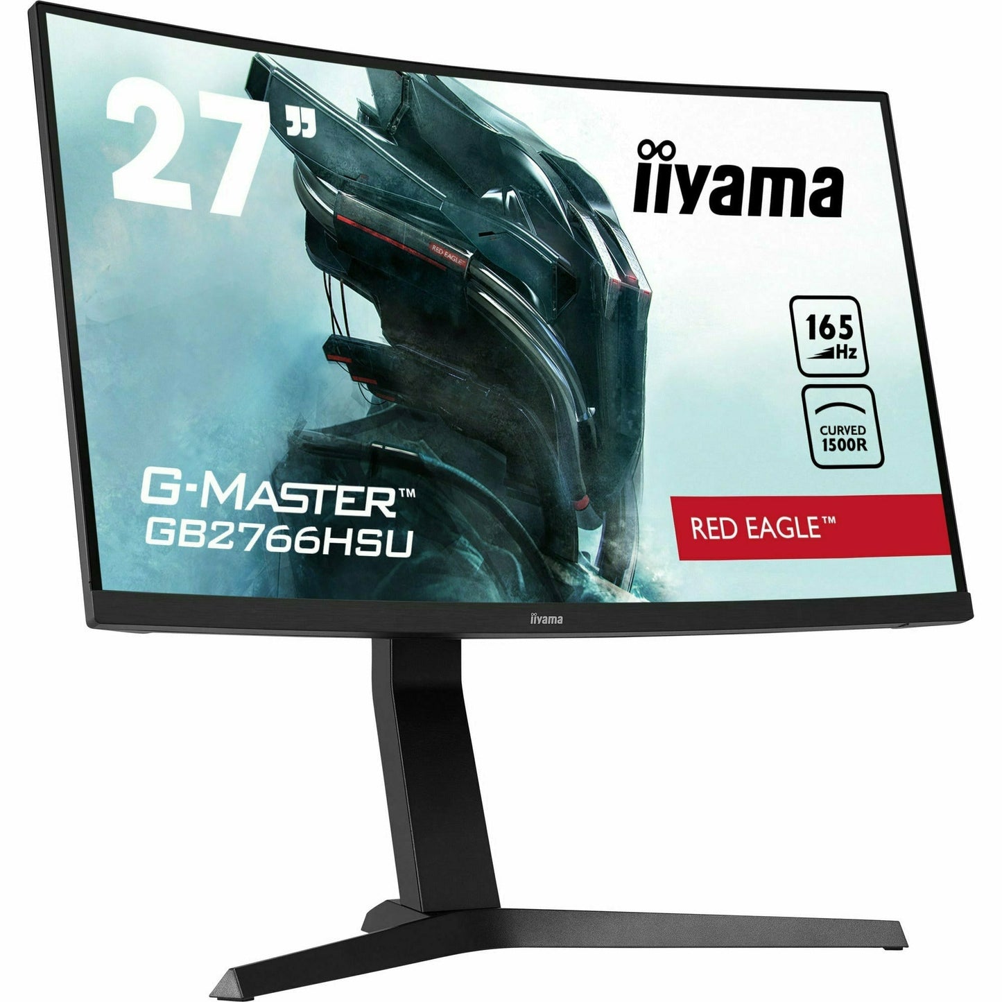 Light Gray iiyama G-Master GB2766HSU-B1 27" 165Hz 1ms 1500R Height Adjust Stand Curved LED Display