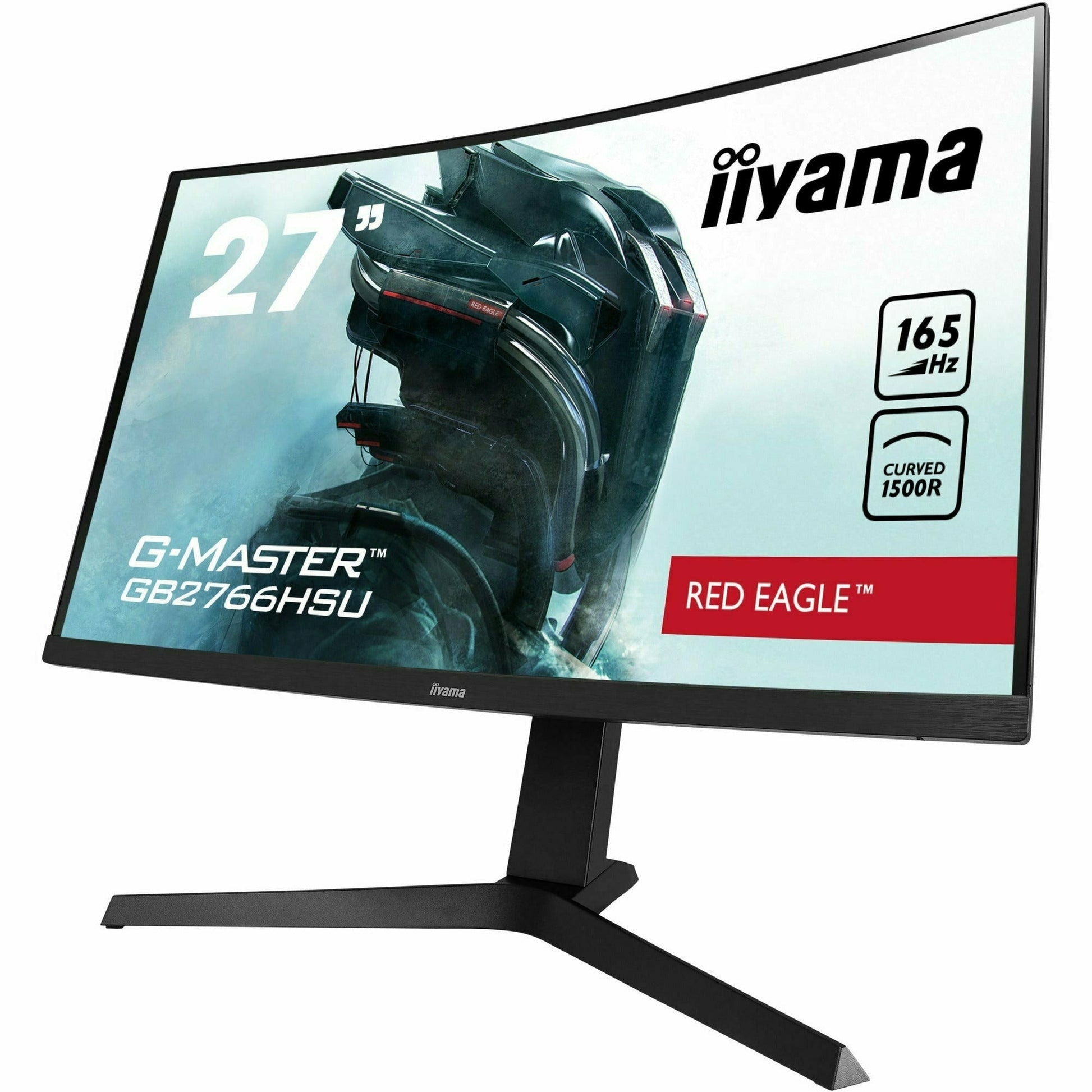 Light Gray iiyama G-Master GB2766HSU-B1 27" 165Hz 1ms 1500R Height Adjust Stand Curved LED Display