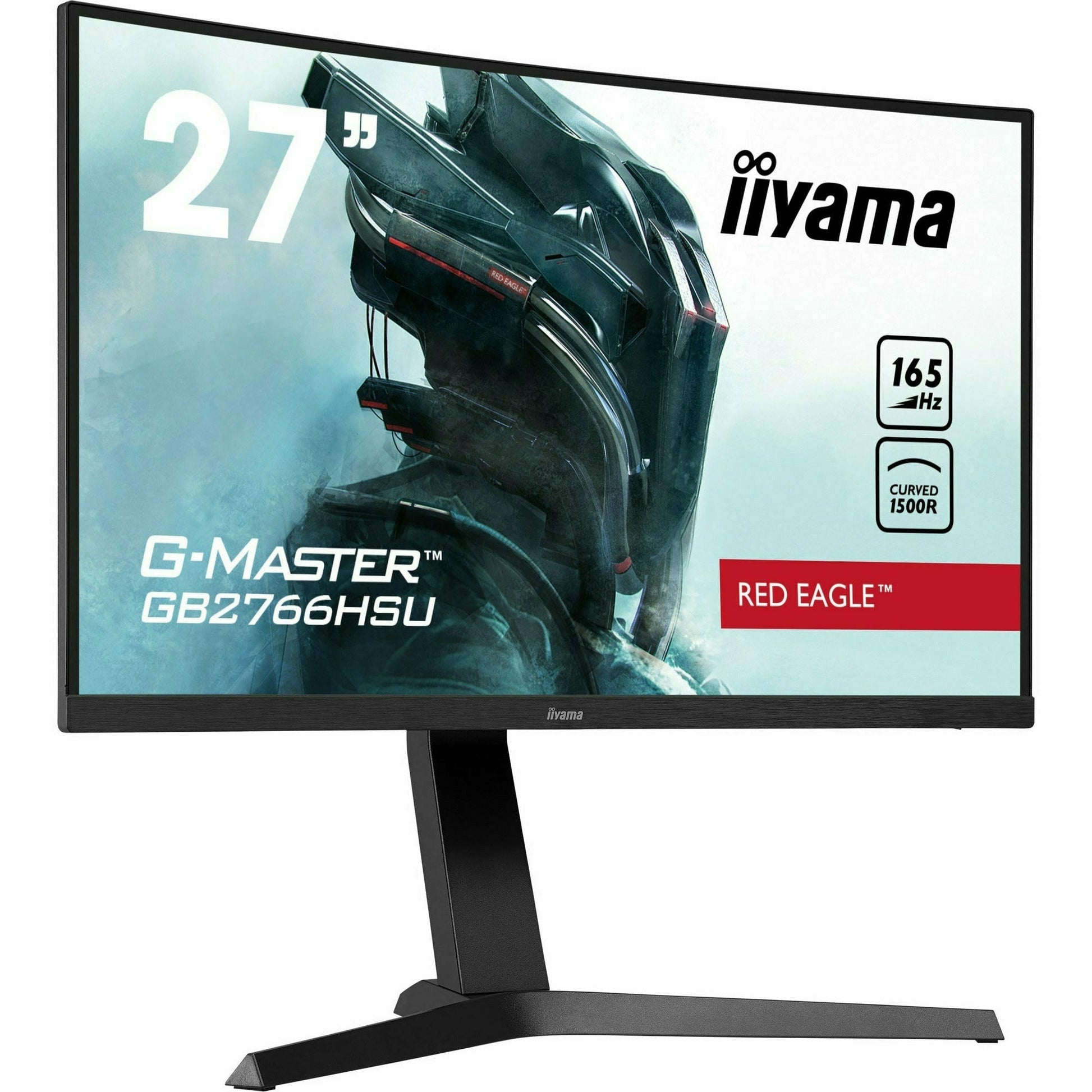 Light Gray iiyama G-Master GB2766HSU-B1 27" 165Hz 1ms 1500R Height Adjust Stand Curved LED Display