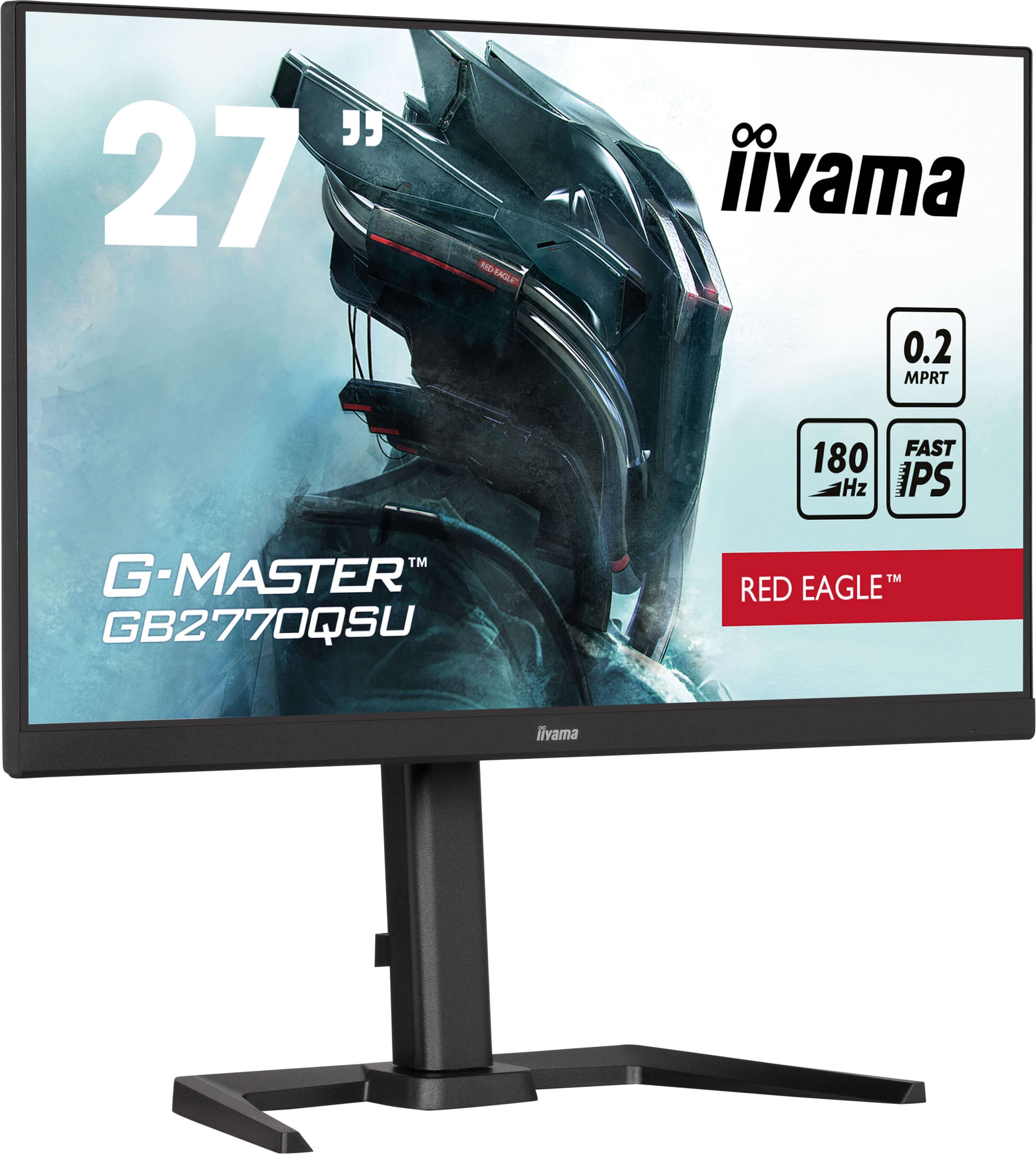 Light Gray iiyama G-Master GB2770QSU-B6 27" Red Eagle Fast-IPS 0.2ms Gaming Monitor