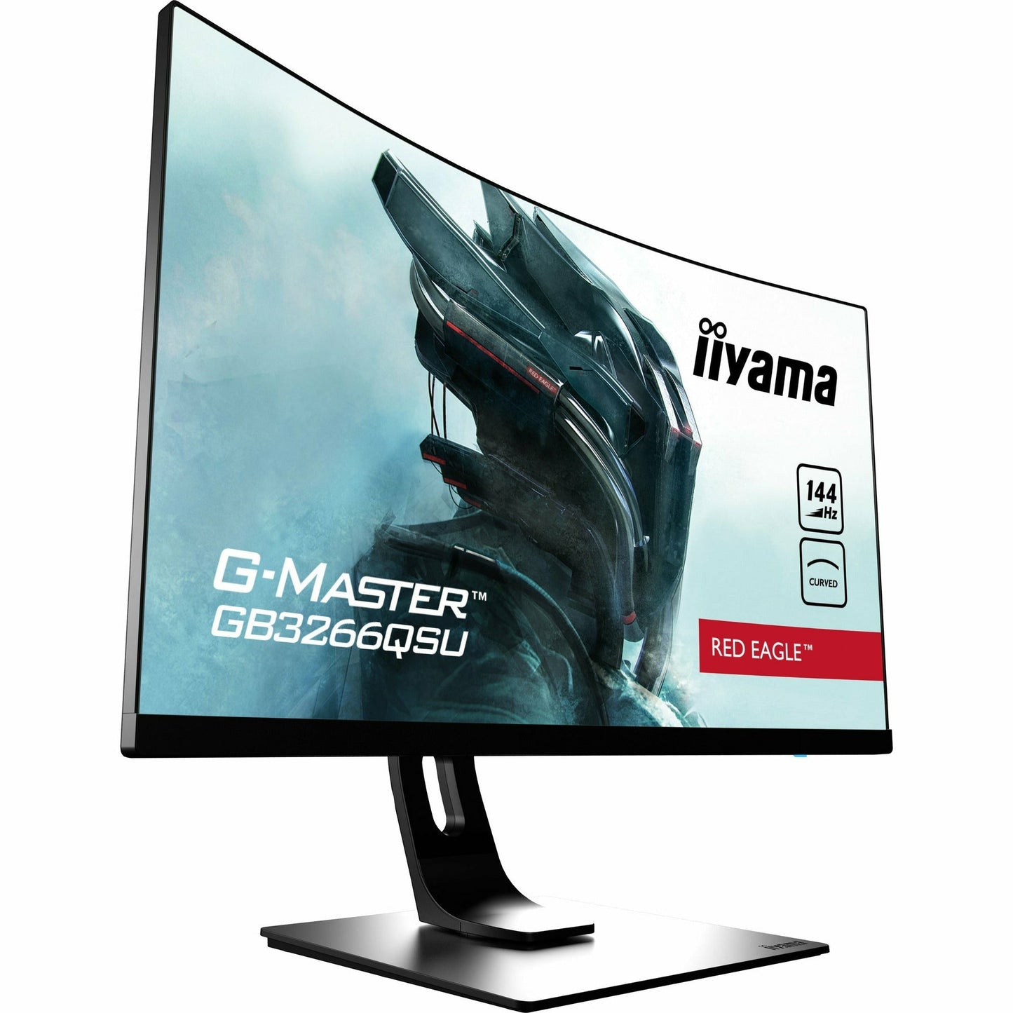 Light Steel Blue iiyama G-MASTER GB3266QSU-B1 32" 144Hz 1ms 1800R Height Adjust Stand Curved LED Display