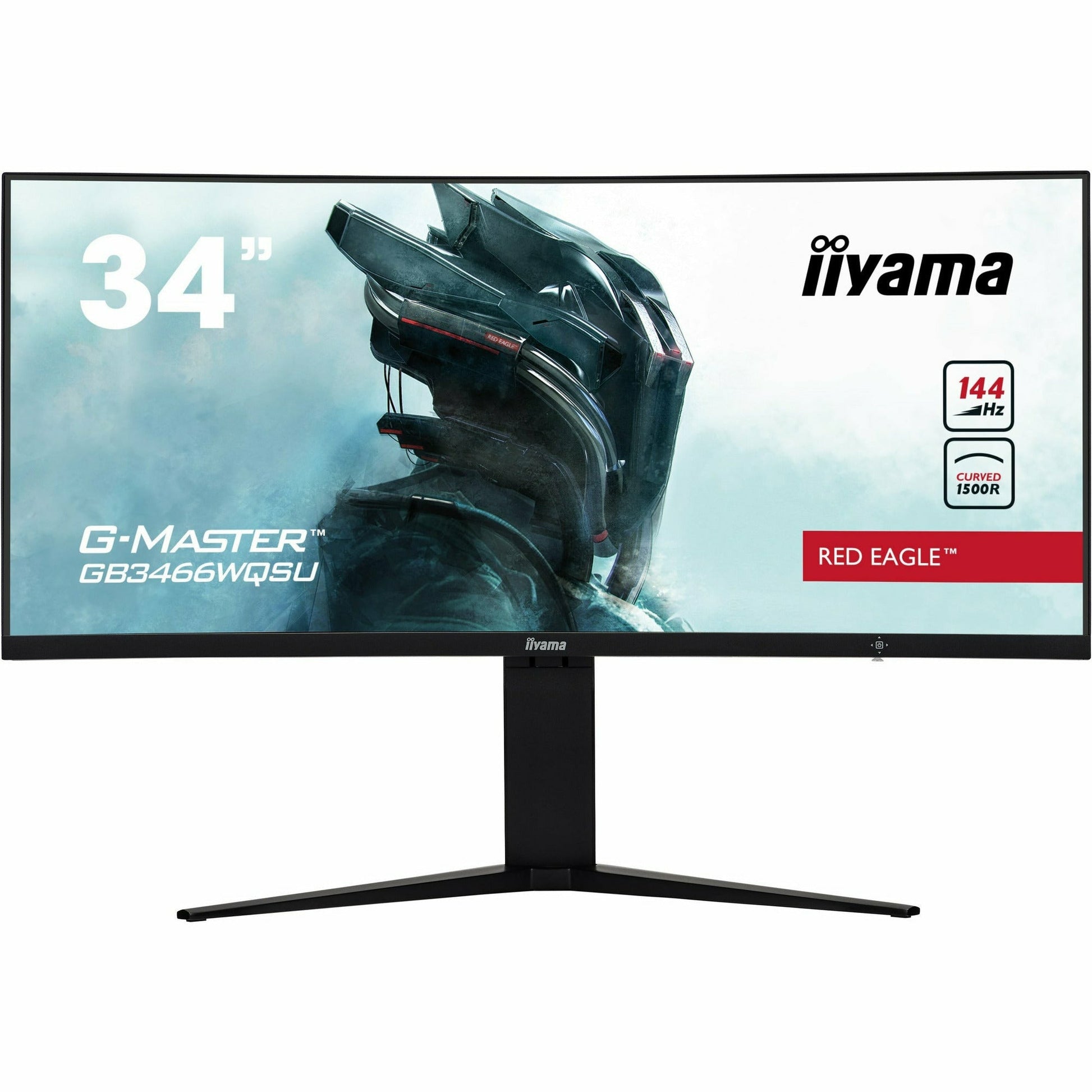 Dark Slate Gray iiyama G-MASTER GB3466WQSU-B1 34" 144Hz 1ms 1500R Height Adjust Stand Curved LED Display