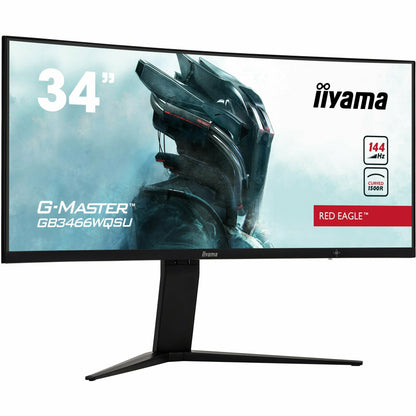 Dark Slate Gray iiyama G-MASTER GB3466WQSU-B1 34" 144Hz 1ms 1500R Height Adjust Stand Curved LED Display