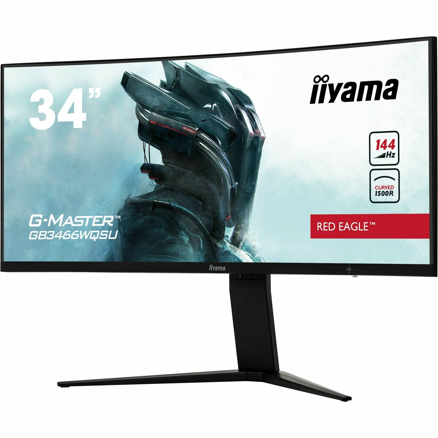 Dark Slate Gray iiyama G-MASTER GB3466WQSU-B1 34" 144Hz 1ms 1500R Height Adjust Stand Curved LED Display