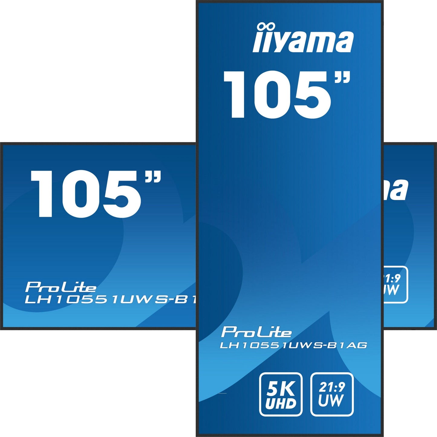 Dark Cyan iiyama ProLite LH10551UWS-B1AG 105" IPS LCD 25% Haze 21:9 Ultra-Wide, 5K 5120x2160 24/7 Hour Operation Large Format Display