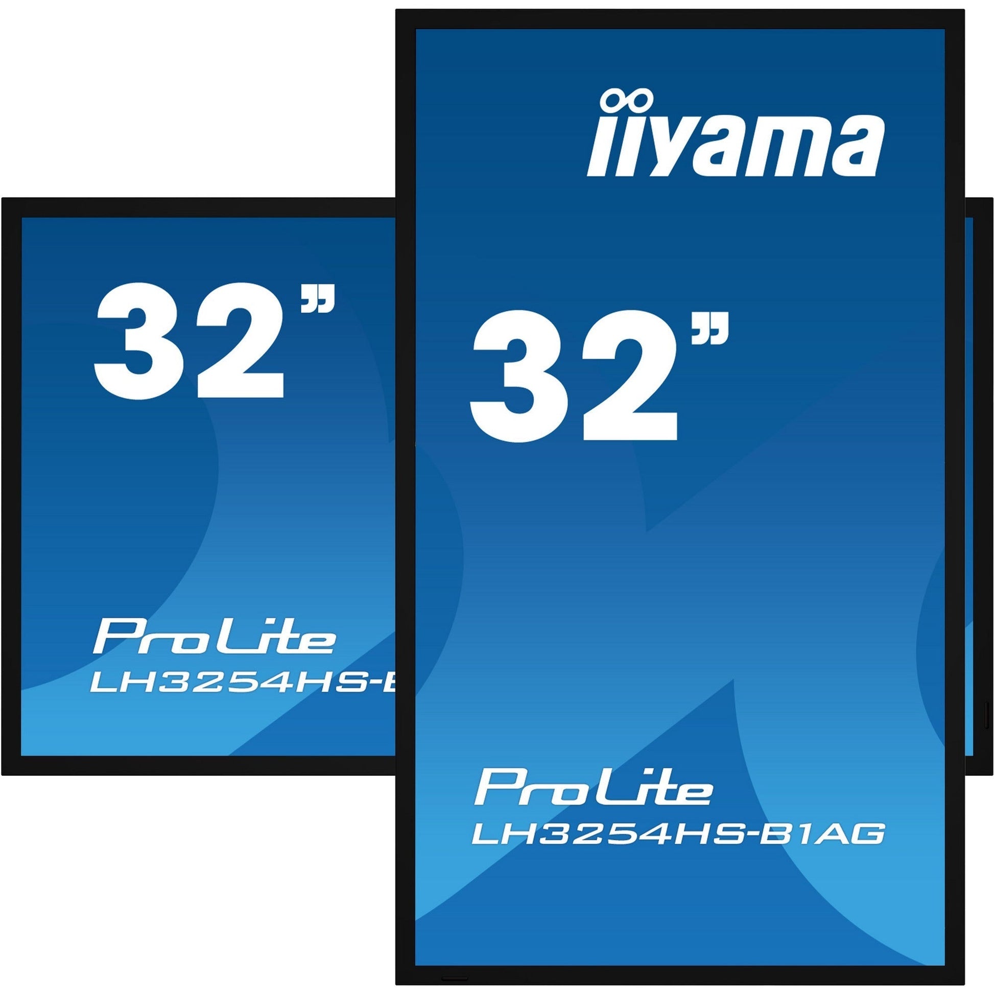 Dark Cyan Iiyama ProLite LH3254HS-B1AG 32" Full HD Professional Digital Signage 24/7 Display featuring Android OS and FailOver