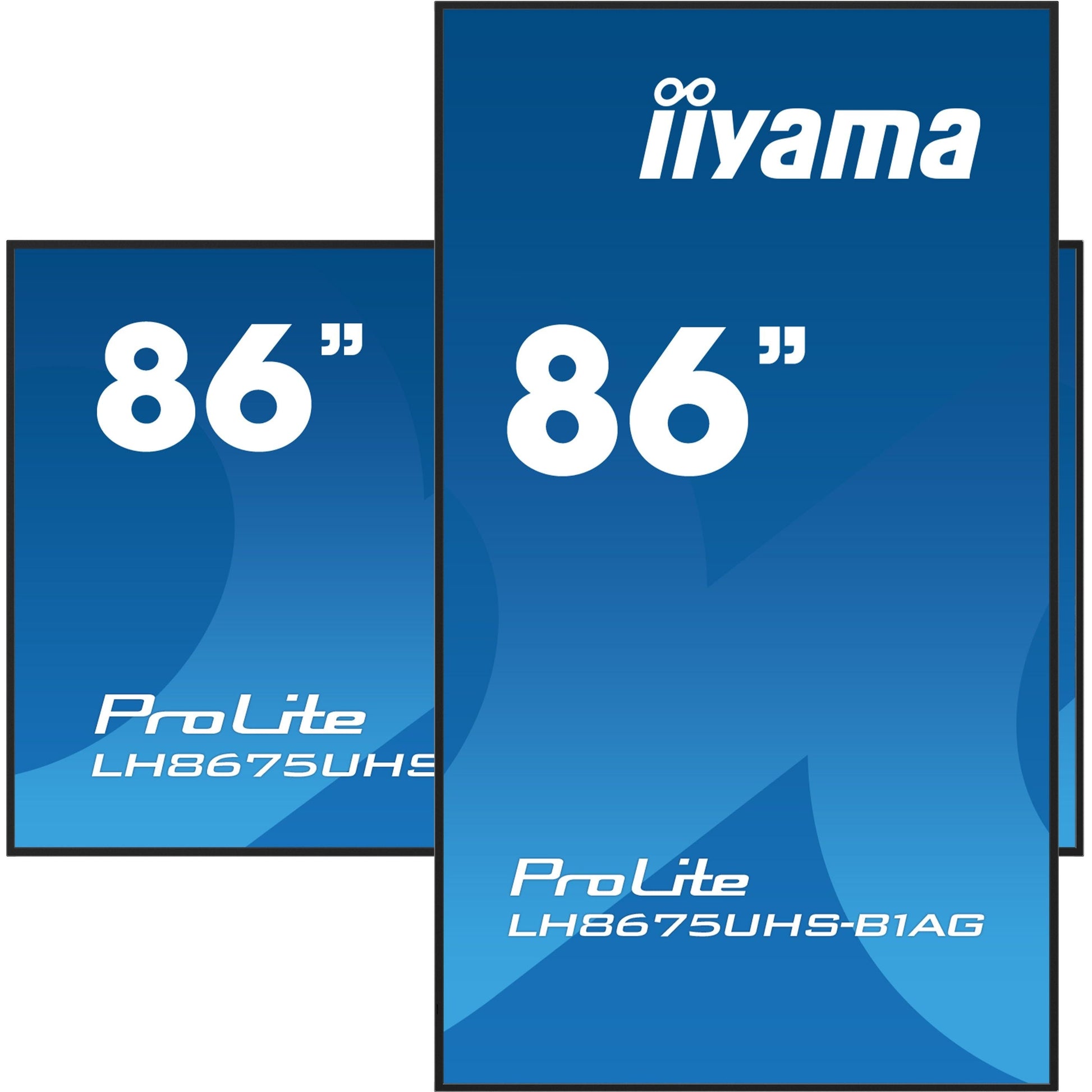 Dark Cyan iiyama ProLite LH8675UHS-B1AG 86" 4K UHD 24/7 Display with Android OS, FailOver and Intel SDM slot