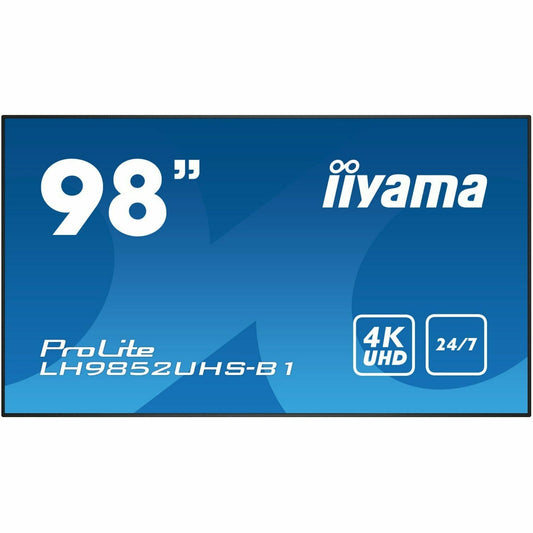 Dark Cyan iiyama ProLite LH9852UHS-B1 98" 4K Professional Digital Signage 24/7 LFD