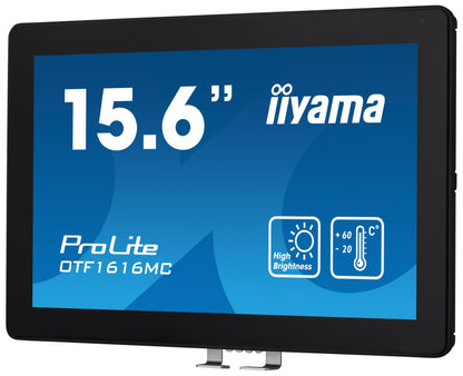 Dark Cyan iiyama ProLite OTF1616MC-B1 15.6" PCAP IP65 Open Frame Touch Screen