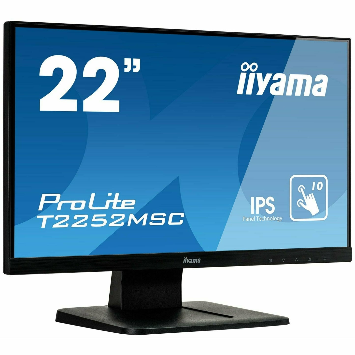 Steel Blue iiyama ProLite T2252MSC-B1 22” P-CAP 10pt IPS Touch Screen Display