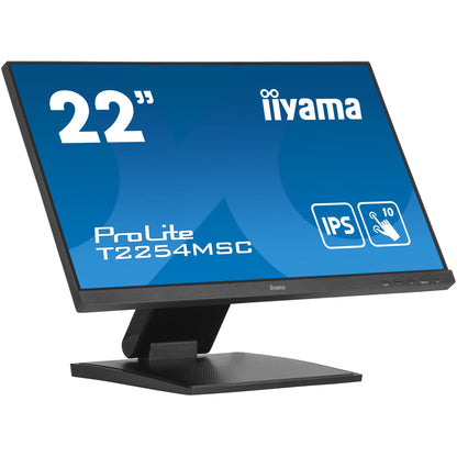 Dark Cyan iiyama ProLite T2254MSC-B1AG 10 Point PCAP Touch Screen with Anti Glare Coating and Flexible Stand