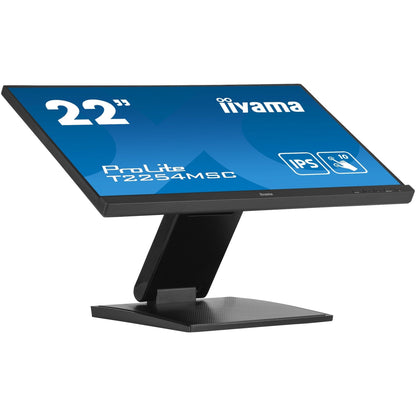 Dark Cyan iiyama ProLite T2254MSC-B1AG 10 Point PCAP Touch Screen with Anti Glare Coating and Flexible Stand