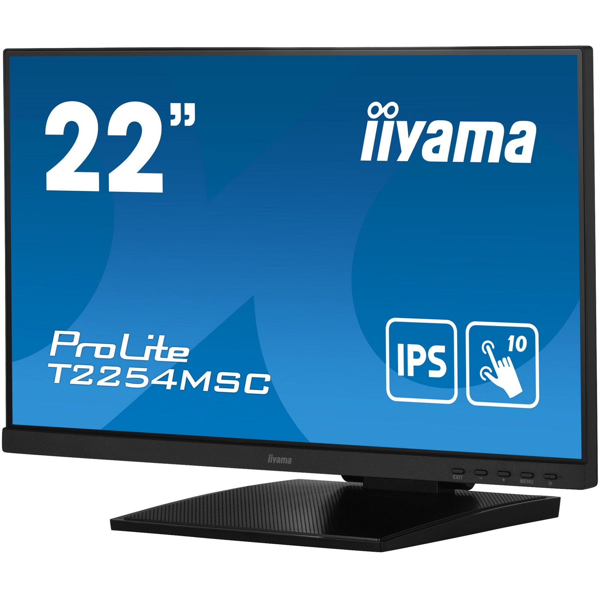 Dark Cyan iiyama ProLite T2254MSC-B1AG 10 Point PCAP Touch Screen with Anti Glare Coating and Flexible Stand