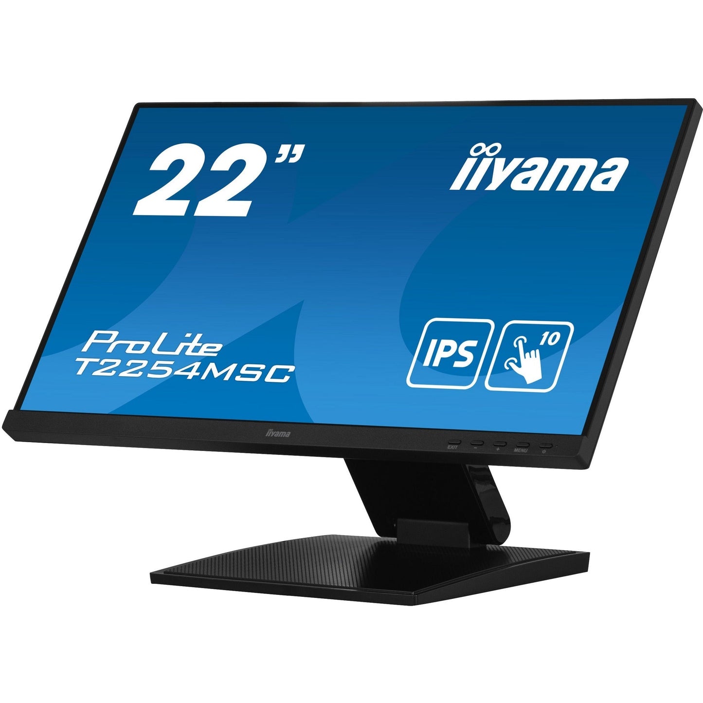 Dark Cyan iiyama ProLite T2254MSC-B1AG 10 Point PCAP Touch Screen with Anti Glare Coating and Flexible Stand