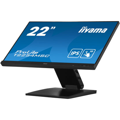 Dark Cyan iiyama ProLite T2254MSC-B1AG 10 Point PCAP Touch Screen with Anti Glare Coating and Flexible Stand