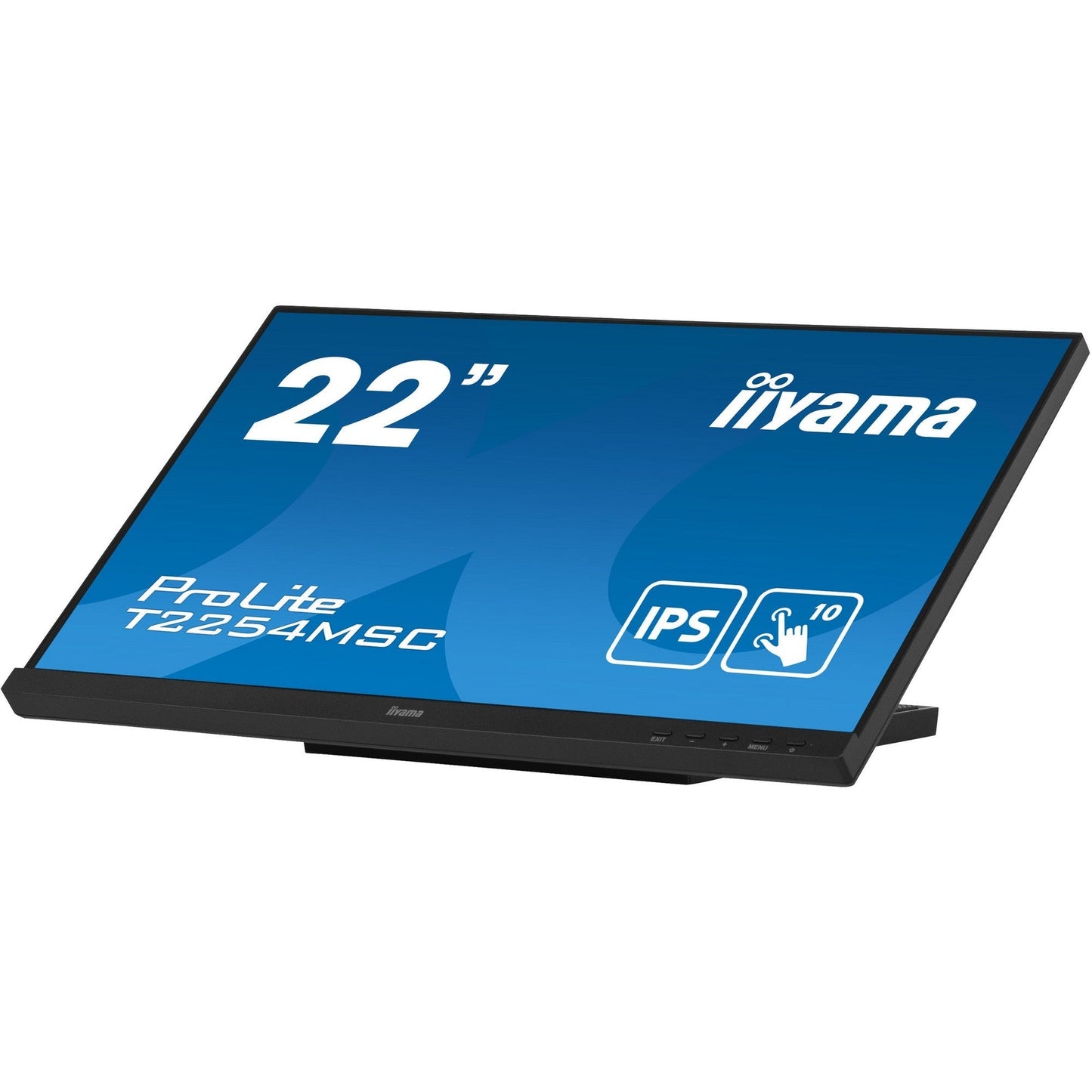 Dark Cyan iiyama ProLite T2254MSC-B1AG 10 Point PCAP Touch Screen with Anti Glare Coating and Flexible Stand