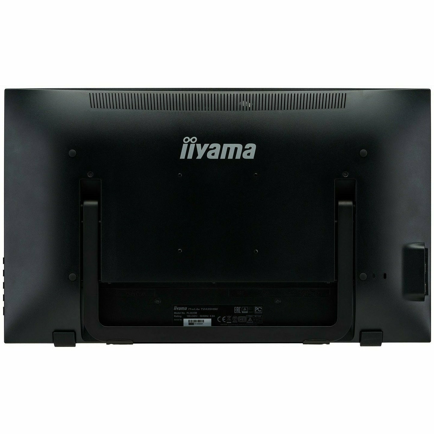 Black iiyama ProLite T2435MSC-B2 24" 10 pt Touch screen Display with Integrated Webcam