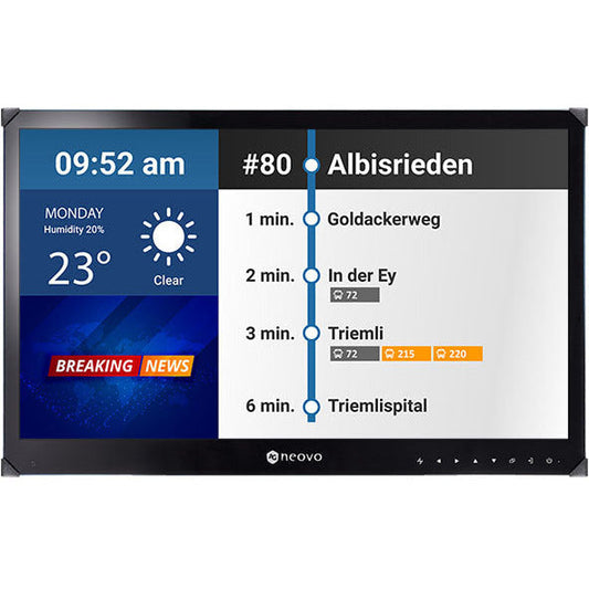 Dark Slate Gray AG Neovo TBX-2201  22-Inch Display For Onboard Passenger Information System