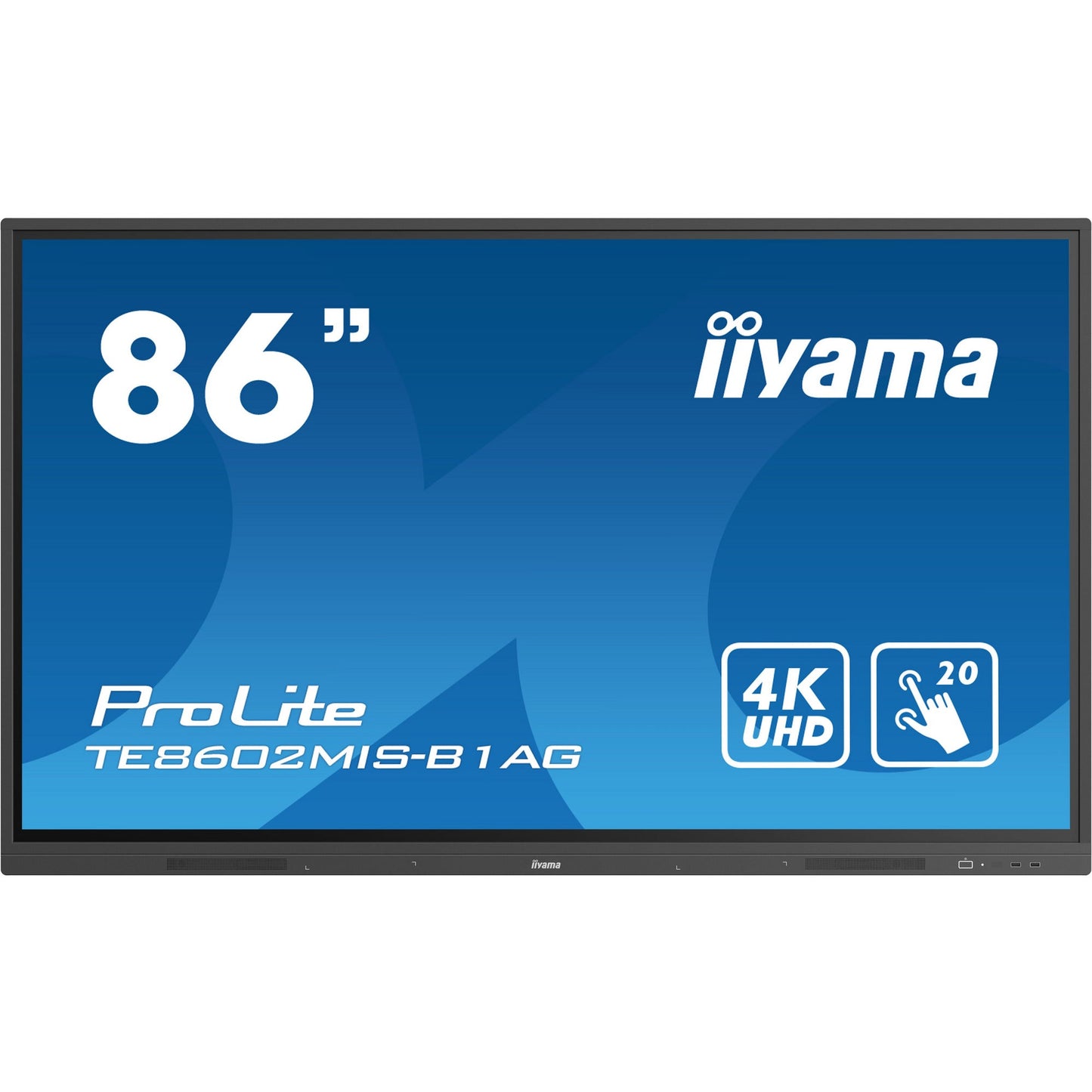 Dark Cyan Iiyama ProLite TE8602MIS-B1AG 86’’ 4K UHD LCD Touchscreen with Integrated Whiteboard Software