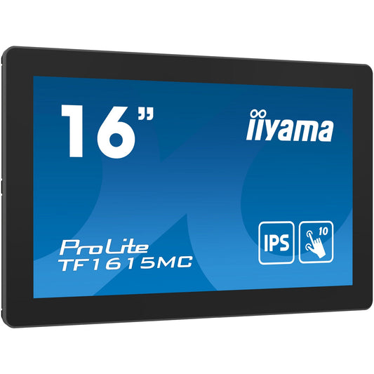 Dark Cyan iiyama ProLite TF1615MC-B1 15.6" IP65 Anti Fingerprint Open Frame Touch Screen Display