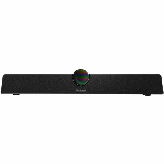 Black iiyama UC CAM120ULB-1 12MP Meeting Room All-in-One Camera Sound Bar