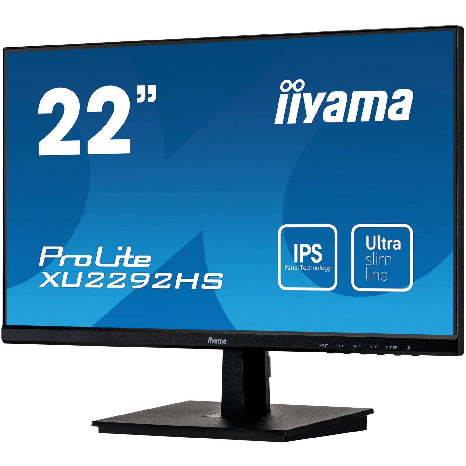 Dark Cyan Iiyama ProLite XU2292HS-B1 IPS Desktop Monitor