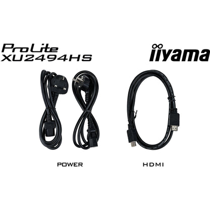 Black iiyama ProLite XU2494HS-B2 24" LCD Display