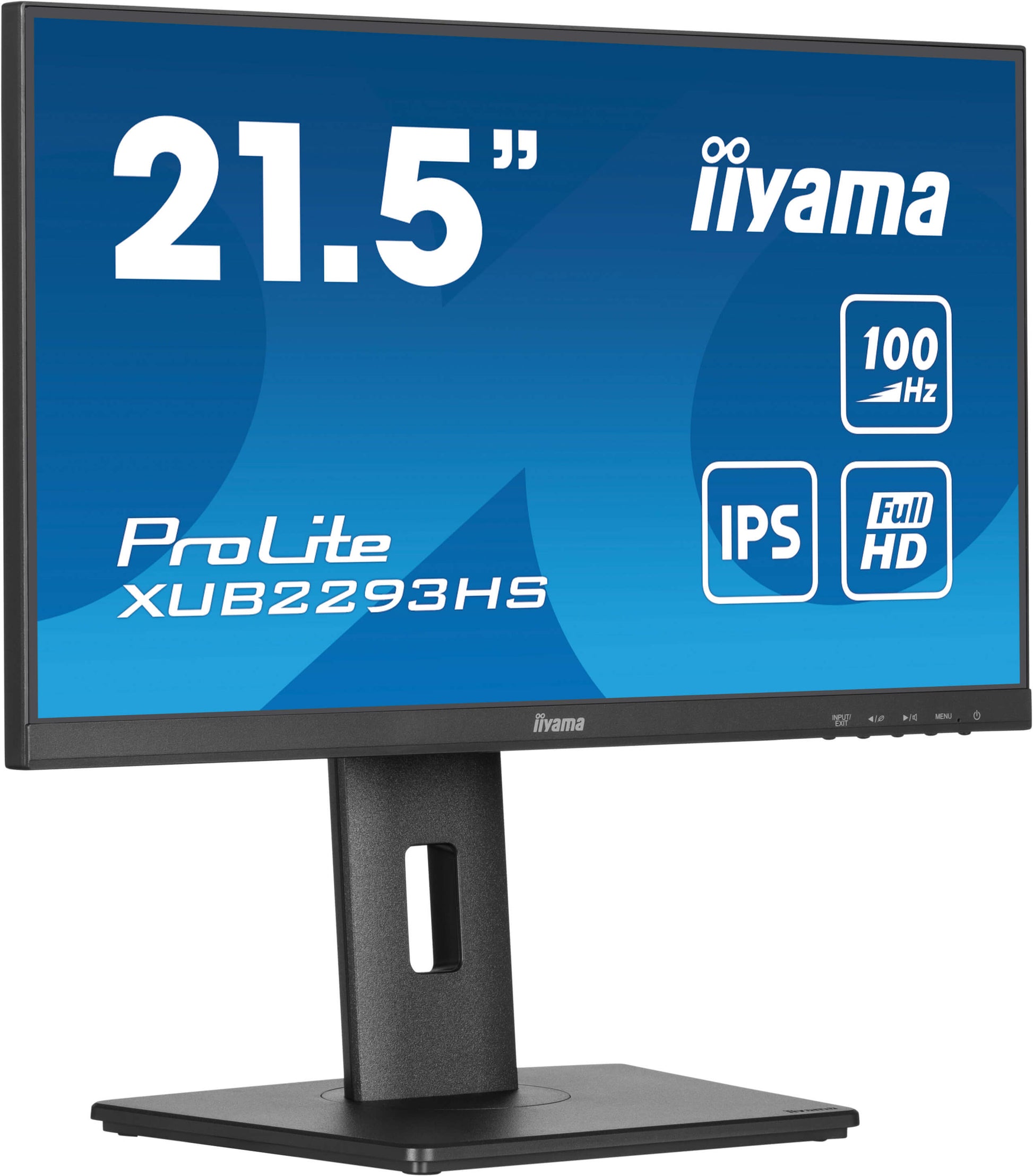 Dark Cyan iiyama ProLite XUB2293HS-B6 22" IPS Edge to Edge Display with Height Adjust Stand