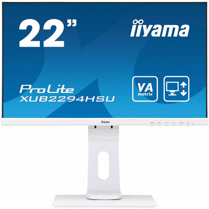 Dark Cyan iiyama ProLite XUB2294HSU-W1 22" LCD HD Monitor in White