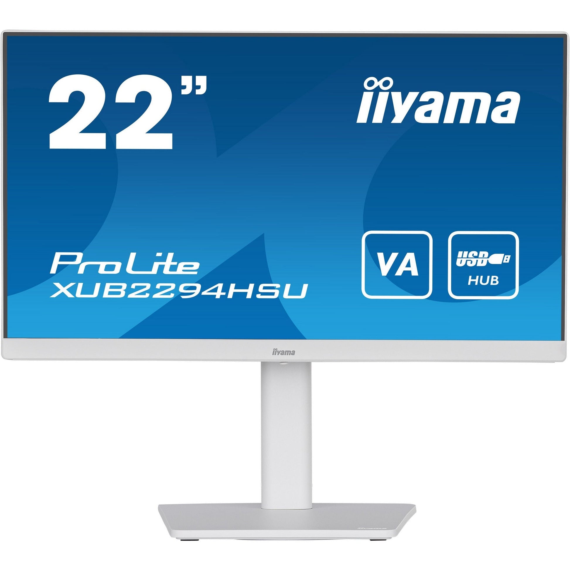 Dark Cyan iiyama ProLite XUB2294HSU-W2 22" LCD HD Monitor in White