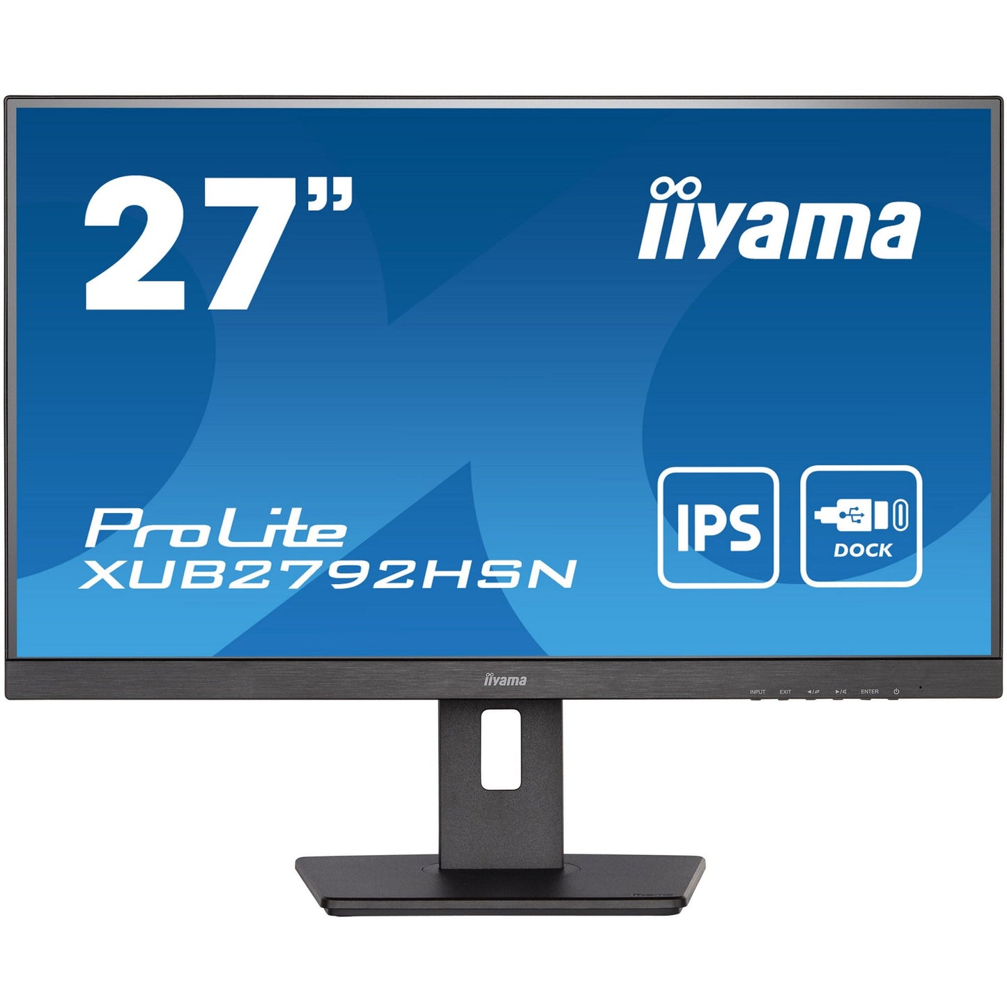 Dark Cyan iiyama ProLite XUB2792HSN-B5 27" IPS LCD Monitor with USB-C dock and RJ45 Port