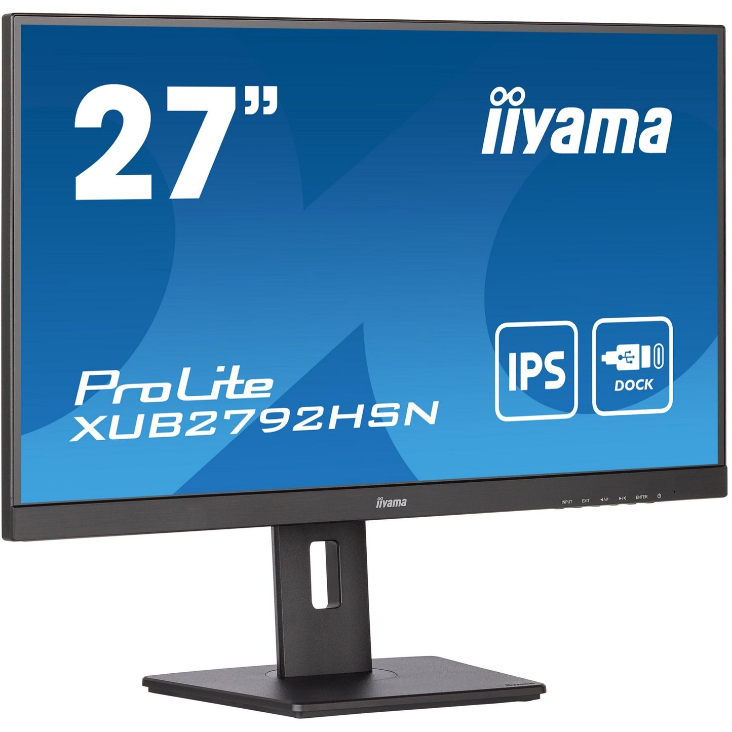 Dark Cyan iiyama ProLite XUB2792HSN-B5 27" IPS LCD Monitor with USB-C dock and RJ45 Port