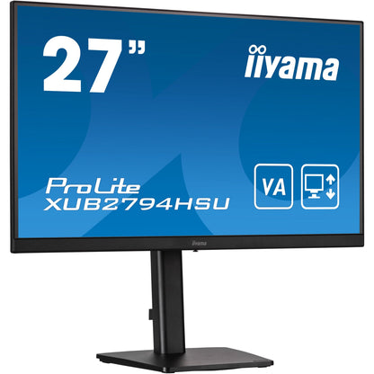 Dark Cyan Iiyama ProLite XUB2794HSU-B1 27” Full HD VA monitor and Height Adjustable Stand