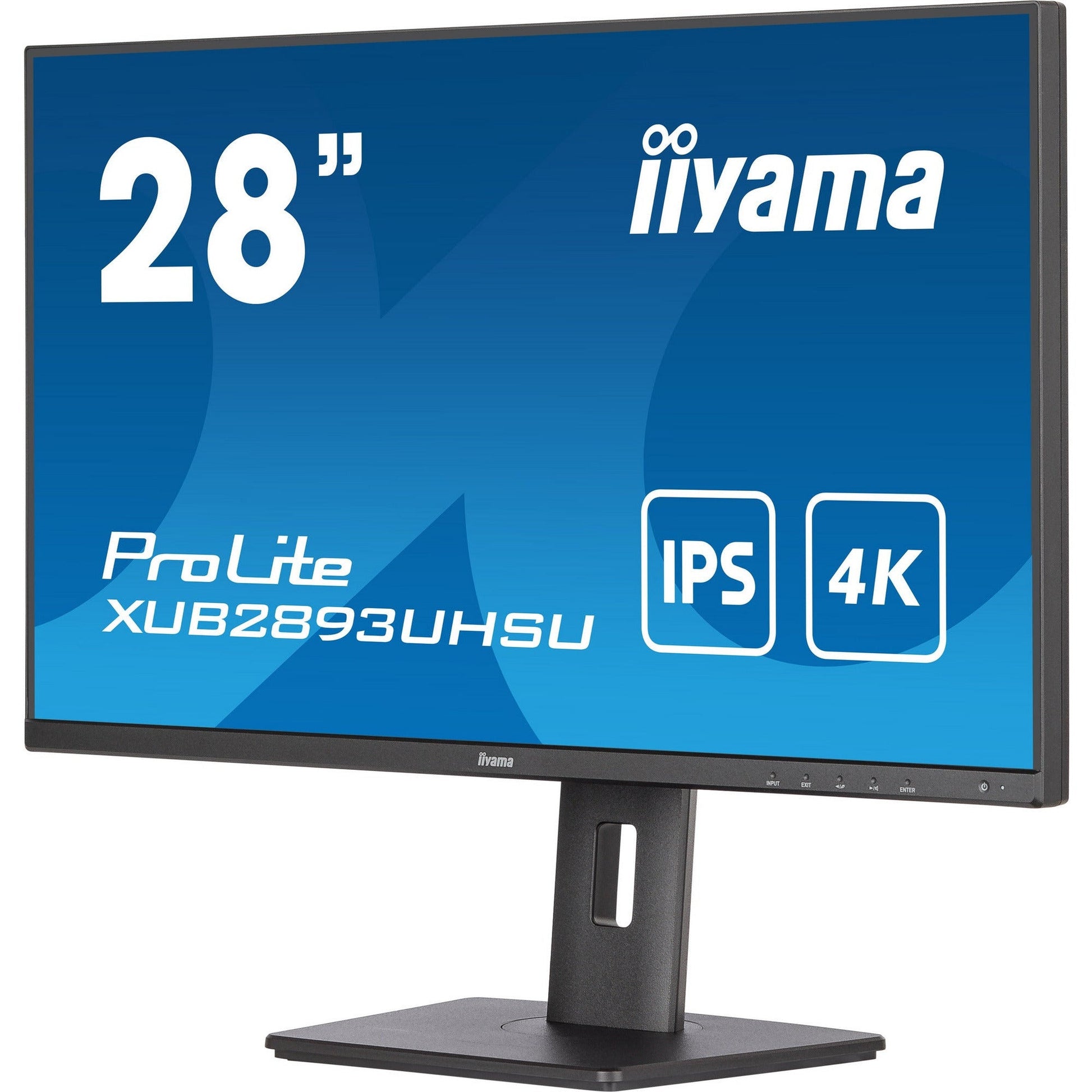 Dark Cyan iiyama ProLite XUB2893UHSU-B5 28" IPS 4K Monitor with Height Adjust Stand