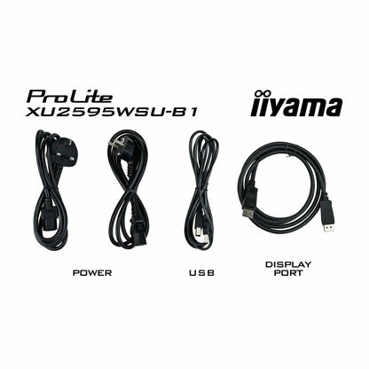 Black iiyama ProLite XU2595WSU-B1 25" IPS LCD Monitor