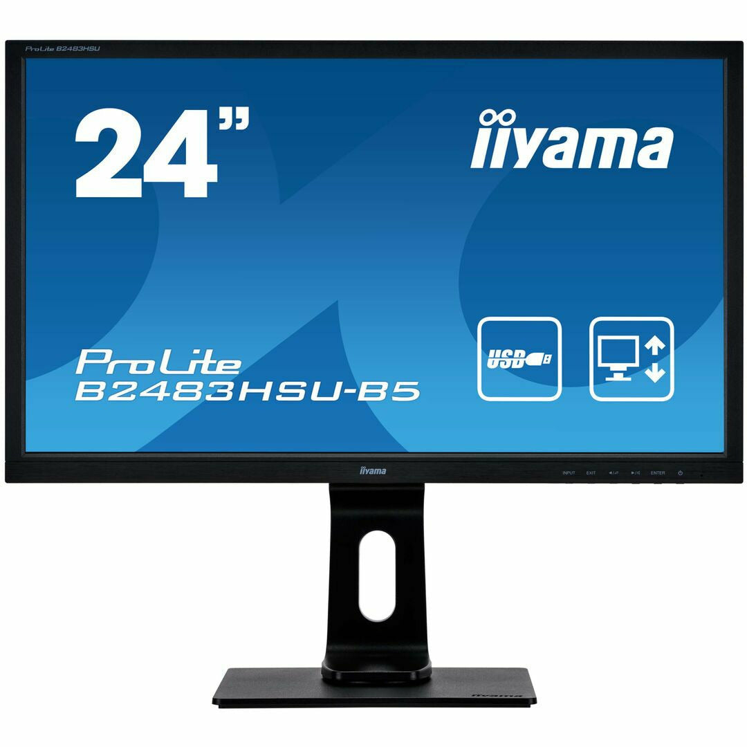 Dark Cyan iiyama ProLite B2483HSU-B5 24" LED Display