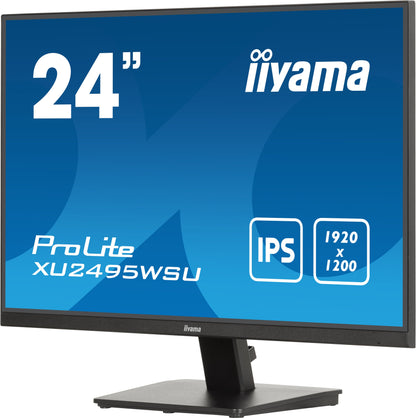 Dark Cyan iiyama ProLite XU2495WSU-B7 computer monitor 61 cm (24") 1920 x 1200 pixels 4K Ultra HD LED Black