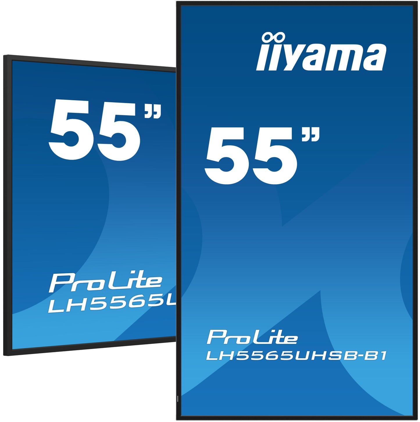 Dark Cyan iiyama LH5565UHSB-B1 Signage Display Kiosk design 138.7 cm (54.6") LED Wi-Fi 800 cd/m² 4K Ultra HD Black Built-in processor Android 11 24/7