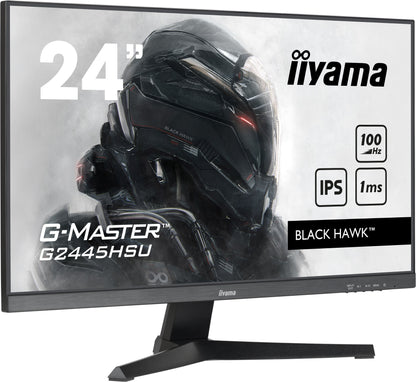 Light Gray iiyama G-MASTER G2445HSU-B1 24" Monitor with IPS Panel Technology and 1ms MPRT